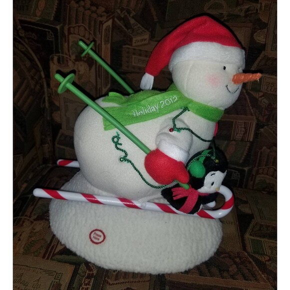 Hallmark Jingle Pals 2012 Snowman & Penguin on Skis Animated Sings Lights Up - Picture 1 of 1